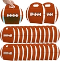Detail view of American football themed gift bags with stand-up base and handle cutouts - 25*22.5cm / Rugby Ball