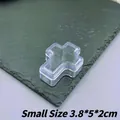 Kleiner transparenter Schmuck-Aufbewahrungsbox in Kreuzform mit Deckel 3.8x5x2cm - Großpackung / Kleine Größe (3.8x5cm)