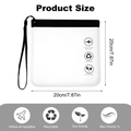 Transparent EVA travel toiletry bag with black zipper and 20cm size measurement - 20*20cm / Black