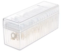 Acrylic jewelry box with anti-oxidation PVC pouches for dustproof necklace storage - Single Set White Box Packaging / Jewelry Organizer