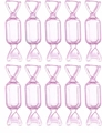 Lot de 10 mini boîtes à bijoux en forme de bonbon rose transparent pour bagues - Rose