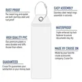 Vertical transparent PVC cruise luggage tag with heavy-duty waterproof seal and steel loop - Thin Long Style / 6.4x18.7cm