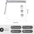 Transparent EVA travel toiletry bag with grey zipper and lanyard for air travel - 20*20cm / Gray