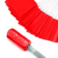 Bandierine di segnalazione rosse in PVC con aste in acciaio per paesaggistica e rilievi - Bandiera 10*12.7CM + Asta 38CM / Rosso