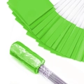 Macro view of flexible green floral PVC tape and silver steel wire markers for marking flags - 10*12.7CM Flag + 38CM Pole / Green
