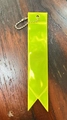 Fluorescent green reflective PVC safety keychain for kids school bags with ball chain - Neon Yellow
