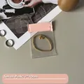 Small pink transparent EVA jewelry storage bag 7x10cm with golden bead bracelet - 7x10cm (50 Silk) Transparent
