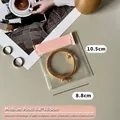 Thickened EVA jewelry storage bag with pink border and 8.8x10.5cm dimensions - 8.8x10.5cm (50 Silk) Transparent