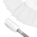 Dettaglio dei fogli di bandiere di segnalazione in PVC bianco e aste in acciaio - Bandiera 10*12.7CM + Asta 38CM / Bianco