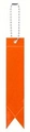 Orange swallowtail PVC reflective safety tag for schoolbags with silver bead chain - Orange