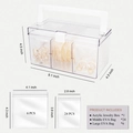 Acrylic jewelry organizer box with handle and 30 EVA anti-oxidation storage pouches - Portable Jewelry Box + 30 EVA Sealed Bags
