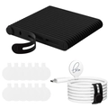 Set da 32 pezzi di organizer per cavi in silicone con base a fessure e fascette - Set da 32 pezzi