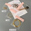 Transparent jewelry storage bags with pink zippers in four various size specifications - 7*8cm / Pink