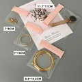 Transparent jewelry storage bags with pink zippers in four assorted sizes for protection - 11.7*11cm / Pink