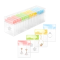 Organizzatore per gioielli in acrilico con sacchetti in PVC colorati per riporre orecchini - Scatola + 20 Sacchetti PVC Colorati (Confezione OPP)