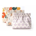 Waterproof portable mini pouches with purple floral, peach, and abstract print patterns - 11x12cm / Style 2 (3-Piece)