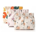 Waterproof portable mini storage bag featuring fresh peach and floral printed designs - 11x12cm / Style 3 (3-Piece)