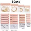 Set di 30 sacchetti per gioielli in EVA trasparente con chiusure rosa in quattro misure - Set di Sacchetti per Conservazione