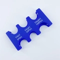 Blue portable plastic Japanese yen coin organizer with six slots for specific denominations - Blue Coin Rack (CW-157)