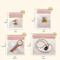 Pochettes bijoux épaisses en EVA en quatre tailles avec fermeture rose pour bijoux - Ensemble Mixte