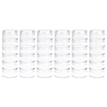 Set of 6 clear 6-tier stackable jewelry organizer boxes with screw lids for beads - Multi-layer Stacking Style / 10*3.5CM