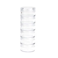 6-tier stackable clear plastic jewelry storage box with individual round containers - Single Style / 10*3.5CM