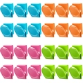 24-pack colorful magnetic plastic clips in blue orange rose and green for office - Multicolor