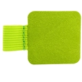 Soporte para bolígrafo adhesivo de cuero PU verde neón con banda elástica para cuadernos - Verde Hierba