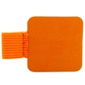 Soporte adhesivo para bolígrafos de cuero PU naranja con lazo elástico de goma - Naranja
