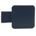 Portabolígrafos autoadhesivo de cuero PU azul oscuro con lazo elástico para cuadernos - Azul marino