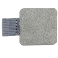 Soporte para bolígrafo autoadhesivo de cuero PU gris claro con bucle elástico - Gris
