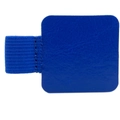 Soporte para bolígrafo autoadhesivo en cuero PU azul oscuro con lazo elástico - Azul Zafiro