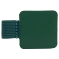 Soporte adhesivo de cuero PU verde oscuro con banda elástica para bolígrafo - Verde Oscuro