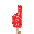 Roter EVA-Schaumstofffinger mit weißem WE'RE #1 Aufdruck für Sportveranstaltungen - Rot