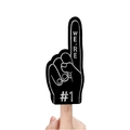 Schwarzer EVA-Schaumstofffinger mit weißem #1-Aufdruck für Sport und Jubel - Schwarz