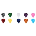 Colorful celluloid guitar picks 10-pack in marbled teardrop shape for various styles - Multicolor Guitar Picks (10 Pieces)