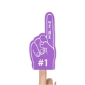 Purple foam finger with #1 slogan for sports cheering and team support events - Purple