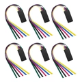 Set di 6 segnalibri a nastro multicolore con linguette in ecopelle nera per Bibbia e libri - 30x370mm / Nero