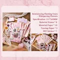Vintage floral scrapbooking kit with 30 pieces of stickers and paper in pink and brown - Flower Whisper (5732287706379)