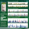 Washi tape set Kerstboom met drie rollen en aquarellen van een prachtig winterbos - Set van 3 rollen / Kerstboom