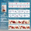 Set de 3 cintas washi Starlight Christmas con patrones de copos de nieve azules y morados - Juego de 3 rollos / Flor de Nieve