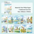 Papel decorativo vintage acuarela molino pastoral de 30 hojas para manualidades DIY - Molino Pastoral
