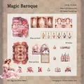 Vintage Magic Baroque scrapbook material kit with 15 sheets of PET and white card stickers - Magical Baroque