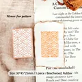 Tampon rétro en bois aux motifs d'éventails pour décoration de scrapbooking vintage - 1 Pièce / Motif d'Éventail à Fleurs