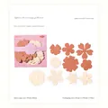 Retro romantic series floral relief paper pack with 30 pieces of embossed flower stickers - Capturing Flower Meaning