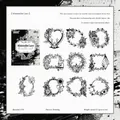 Minimalistische zwarte PET-stickers bloemenframe set voor DIY scrapbooking 10st - Minimalistisch Kant