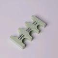 Portable light green PVC Japanese coin holder case with six labeled slots for currency - Light Green Coin Rack (CW-157)