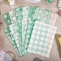 Green series translucent vellum paper for vintage scrapbooking and DIY journaling - Soft Green Poem