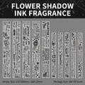 30-piece vintage black text PET sticker set for scrapbooking journaling decoration - Ink Floral