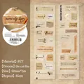 Vintage PET-Dekoband mit verbrannten Kanten und englischen Zitaten für Scrapbooking - Tagebuch mit Brandkante